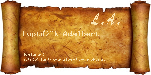 Lupták Adalbert névjegykártya